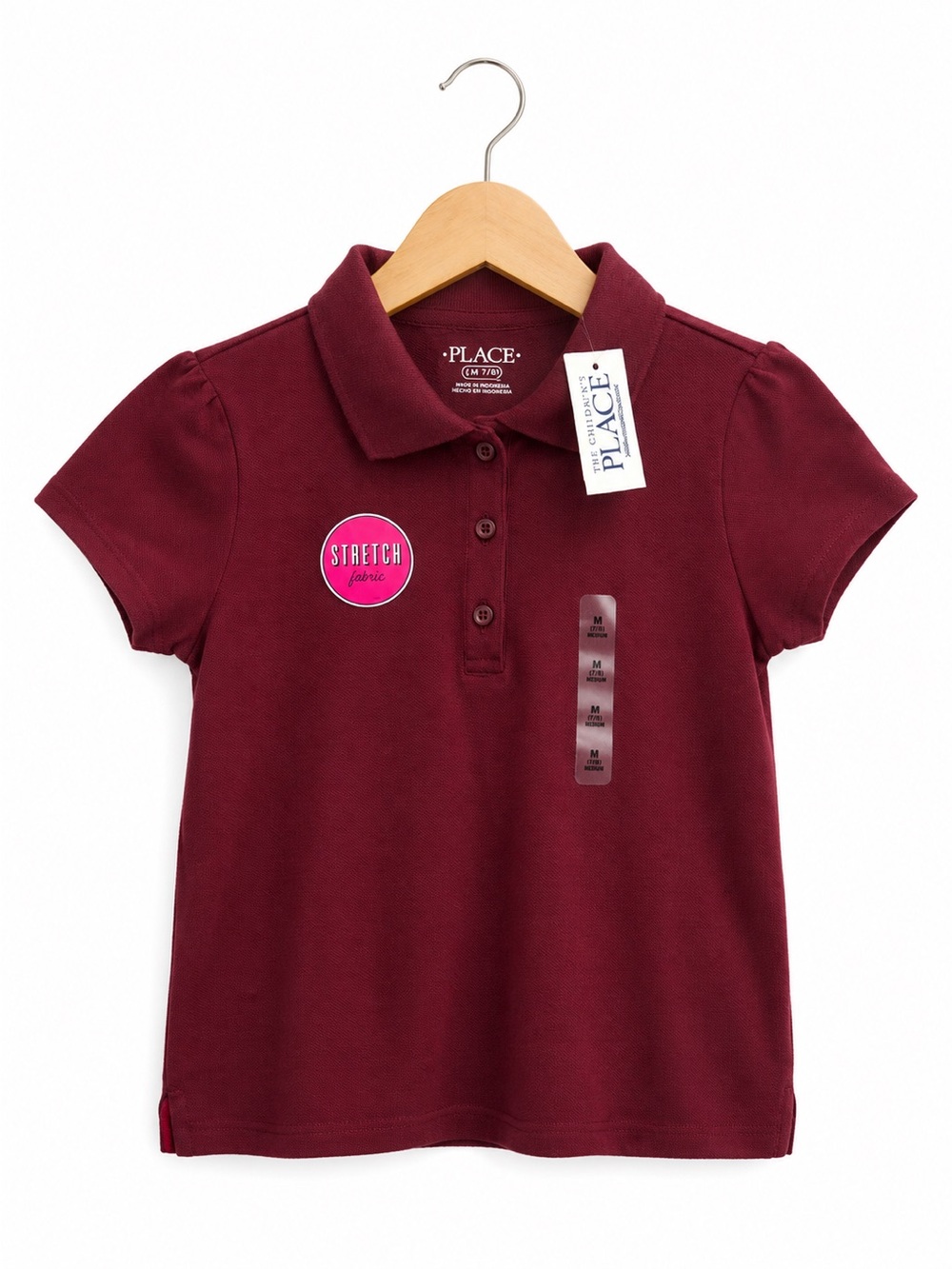 The Children's Place Maroon Uniform Short-Sleeve Polo - Set of 3